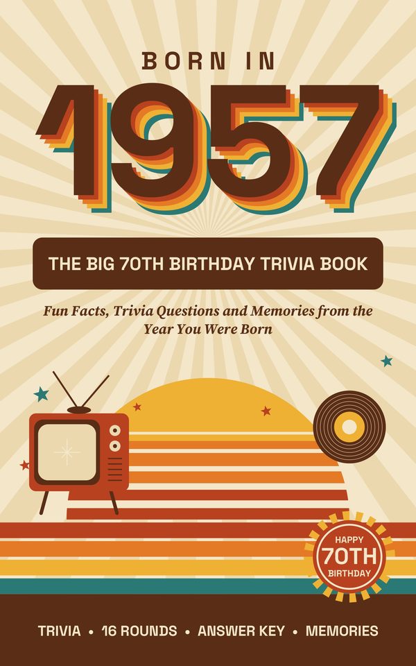 Cover of Born in 1957: The Big 70th Birthday Trivia Book