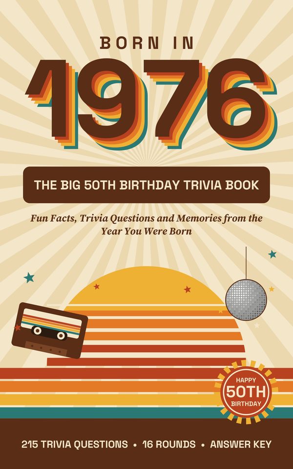 Cover of Born in 1976: The Big 50th Birthday Trivia Book