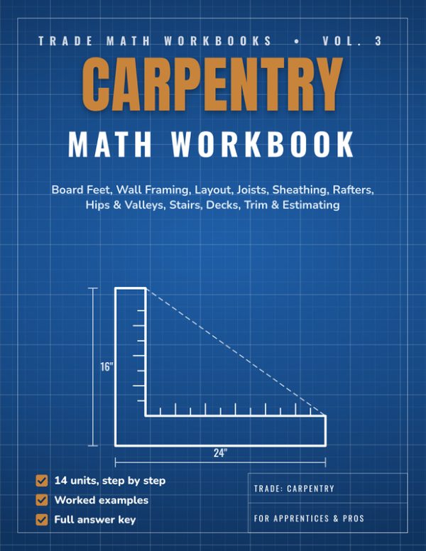 Cover of Carpentry Math Workbook