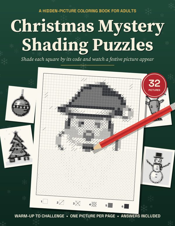Cover of Christmas Mystery Shading Puzzles