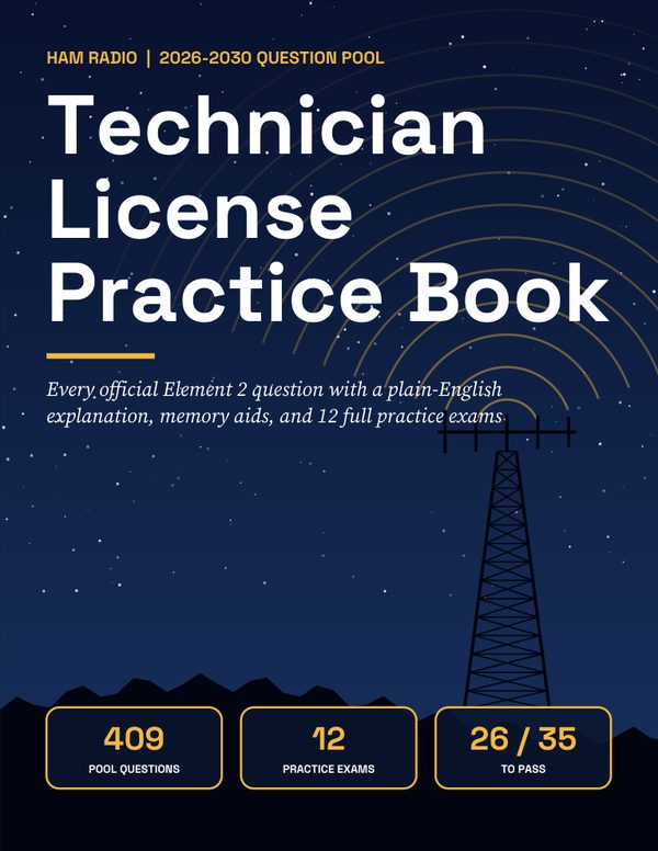 Cover of Ham Radio Technician License Practice Book