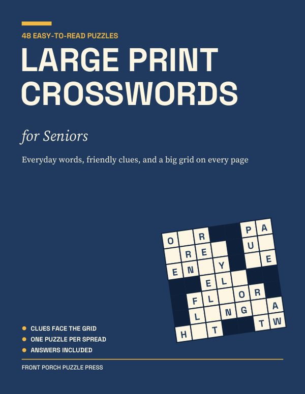 Cover of Large Print Crosswords for Seniors
