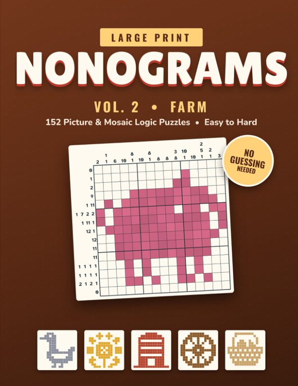 Cover of Large Print Nonograms Vol. 2: Farm