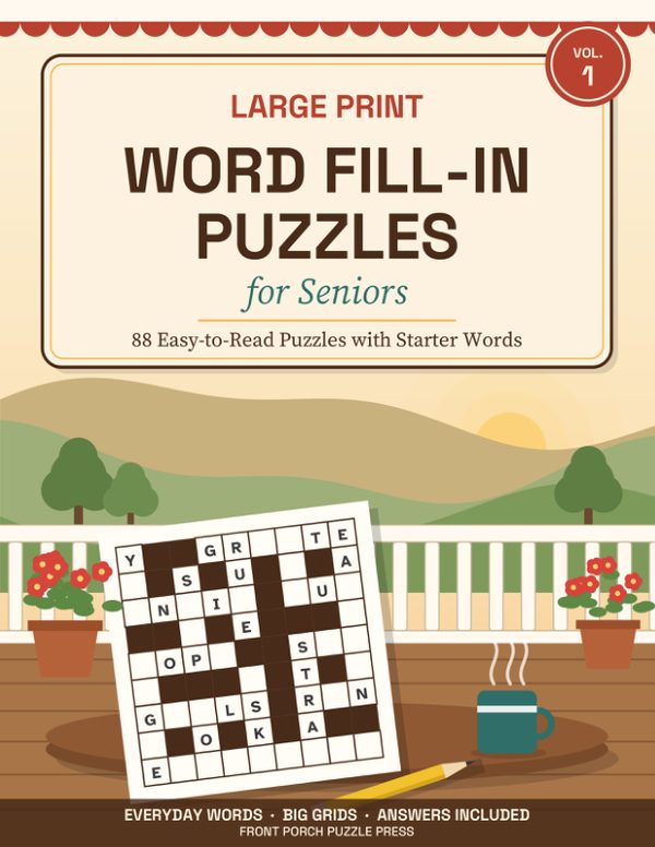 Cover of Large Print Word Fill-In Puzzles for Seniors