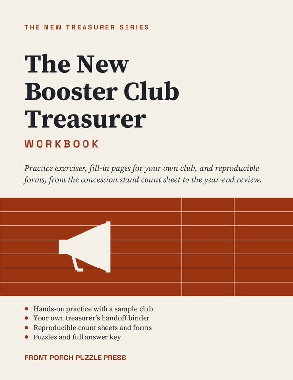 Front cover of The New Booster Club Treasurer Workbook