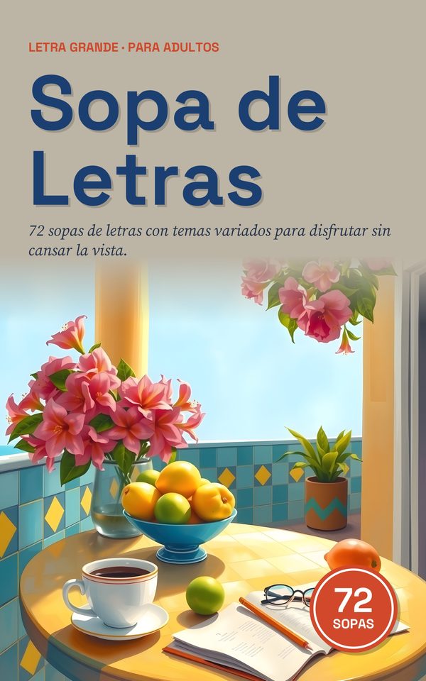 Cover of Sopa de Letras en Español para Adultos – Letra Grande