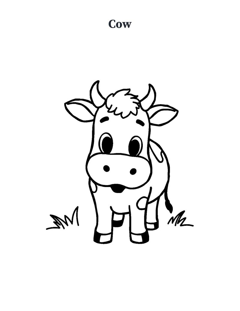 Animal Coloring Pages for Seniors: Farm & Friends Memory Care Printable: Preview 4