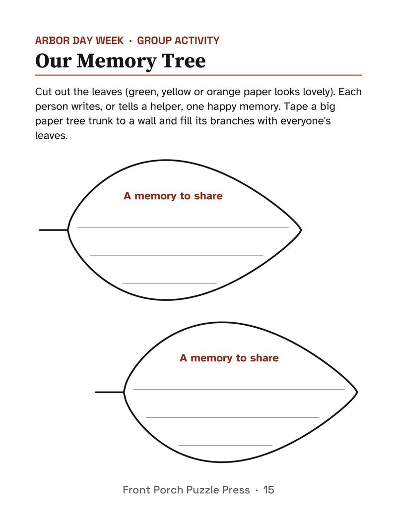 April Activities for Seniors: April 2027 Large Print Activity Packet (Printable): P15