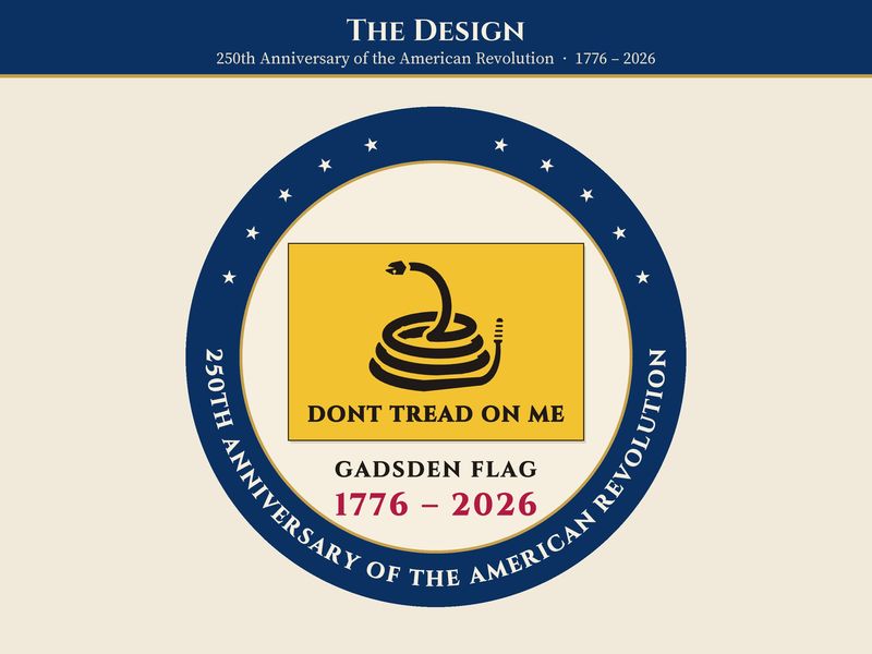 Gadsden Flag Ornament: Dont Tread on Me Two-Sided Metal Keepsake: Design