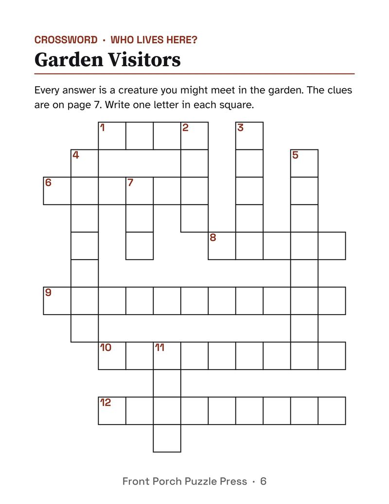 Gardening Activity Packet for Seniors: Large Print Printable for Assisted Living and Memory Care: P06