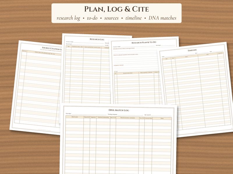 Genealogy Research Binder: Fillable Family History and Census Forms: Research tools