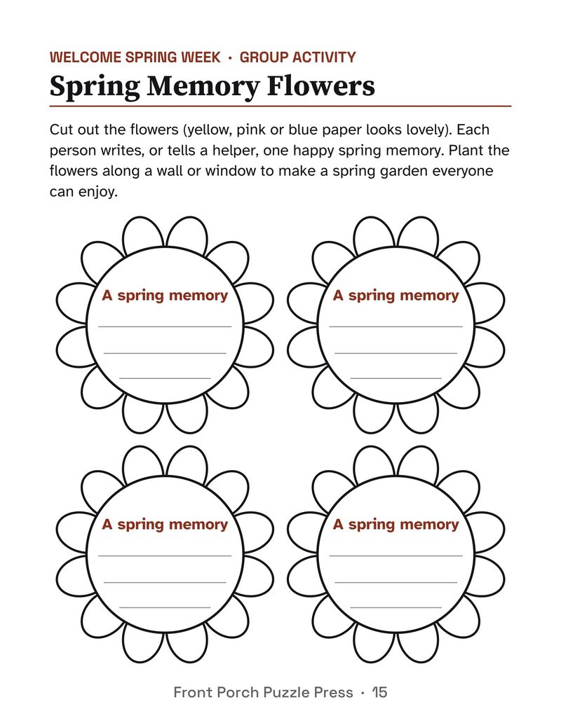 March Activities for Seniors: March 2027 Large Print Activity Packet (Printable): P15