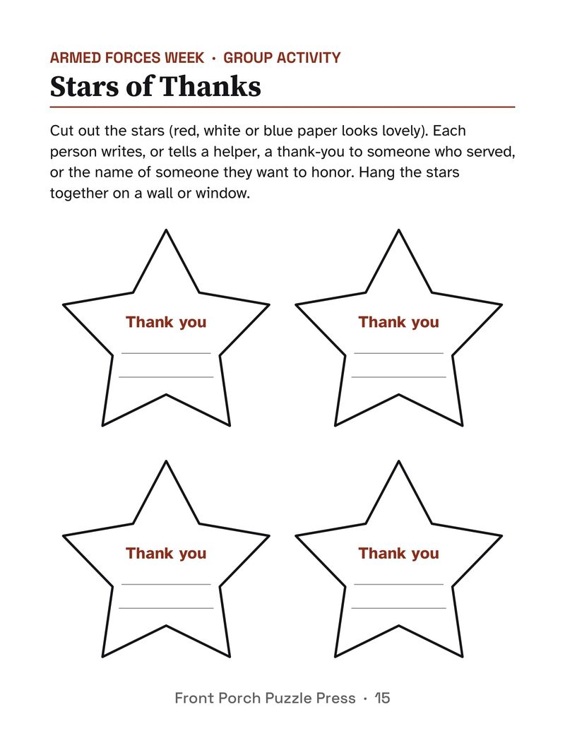 May Activities for Seniors: May 2027 Large Print Activity Packet (Printable): P15