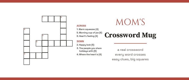 Mom's Crossword Mug with a Real Mini Crossword, Personalized: Design