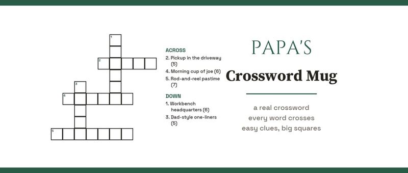Papa's Crossword Mug with a Real Mini Crossword, Personalized: Design