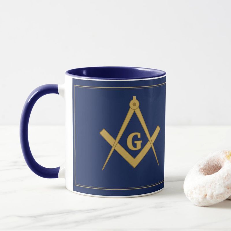 Worshipful Master 2027 Mug, Personalized with Name and Lodge: On the table