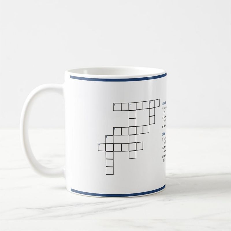 Grandpa's Crossword Mug with a Real Mini Crossword, Personalized