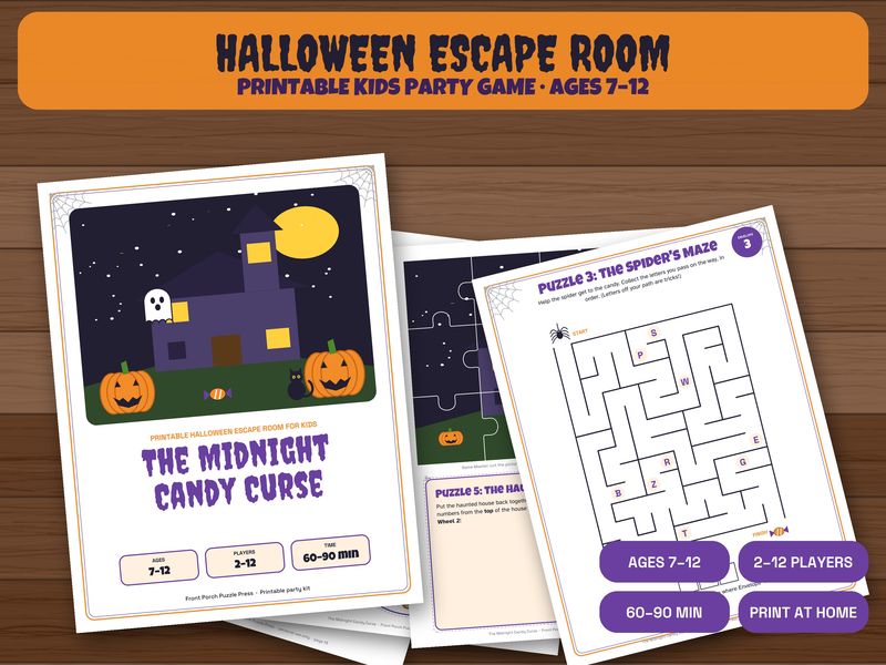 The Midnight Candy Curse: Halloween Escape Room for Kids